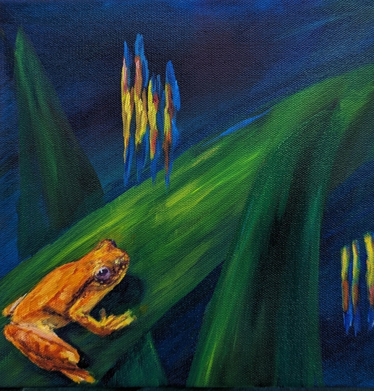 Duet (Two Spotted Frog) by artist Nancy Paton